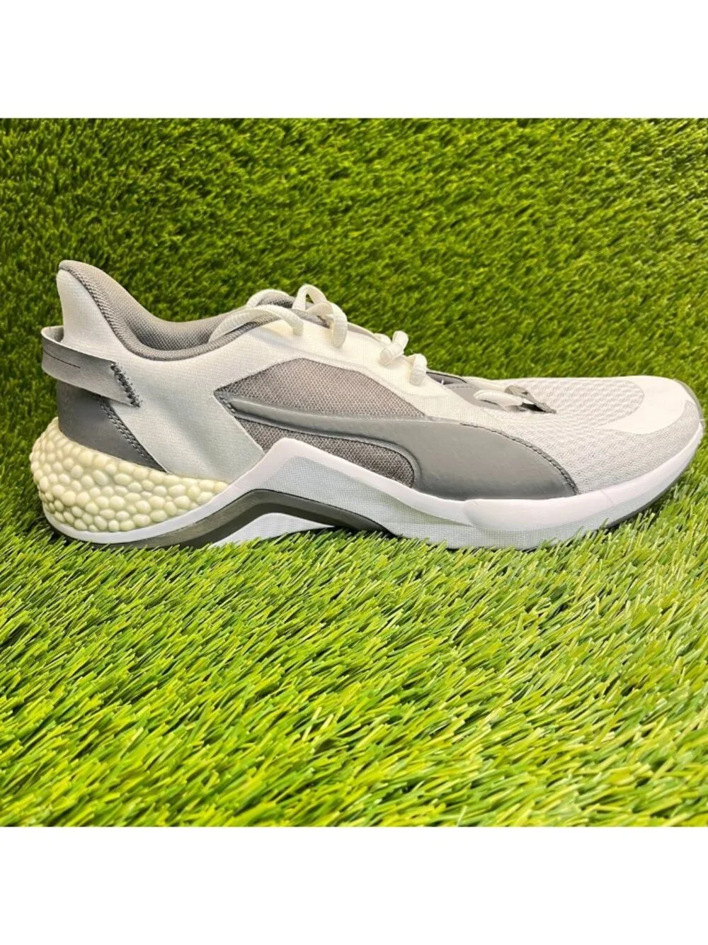 Puma Hybrid NX Ozone Mens Size 11.5 White Gray Athletic Running Shoes Sneakers